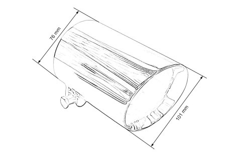 Końcówka tłumika 101mm wejście 76mm Polerowana