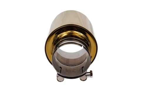 Końcówka tłumika 114mm wejście 67mm Gold Silver