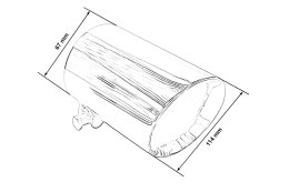Końcówka tłumika 114mm wejście 67mm Polerowana
