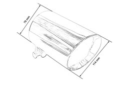 Końcówka tłumika 114mm wejście 70mm Polerowana