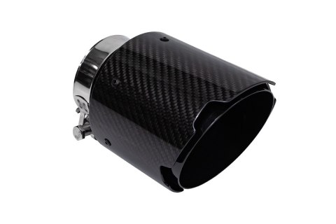 Końcówka tłumika 114mm wejście 76mm Carbon Gloss