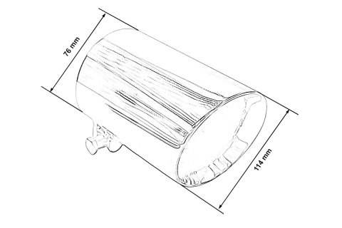 Końcówka tłumika 114mm wejście 76mm Polerowana