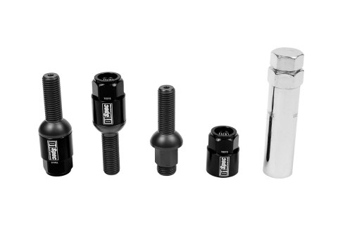 Śruby do kół D1Spec Heptagon 2w1 Stal M12x1,5 33mm Kula Czarne