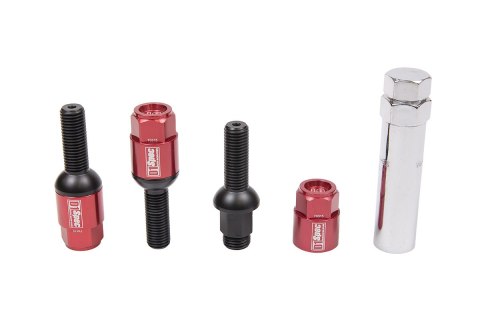 Śruby do kół D1Spec Heptagon 2w1 Stal M12x1,5 Kula Czerwone