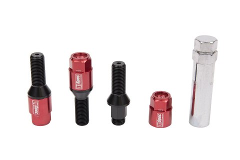Śruby do kół D1Spec Heptagon 2w1 Stal M14x1,25 30mm Stożek Czerwone