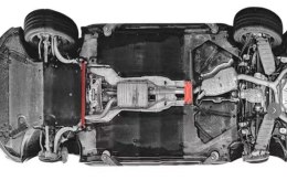 Zestaw rozpórek Audi A4 B9 3 elementów Red Aluminium