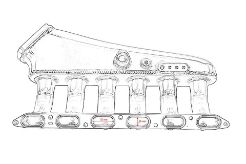 Kolektor ssący BMW E34 E36 M50 z przepustnicą i listwą paliwową