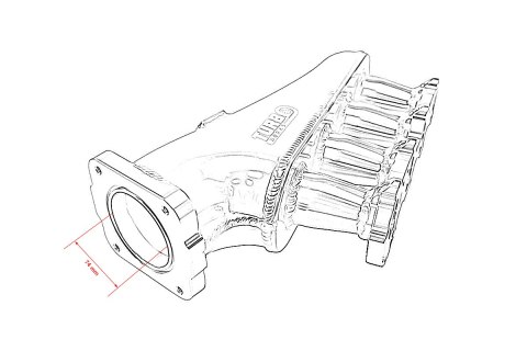 Kolektor ssący Nissan 200SX S14 z przepustnicą i listwą paliwową