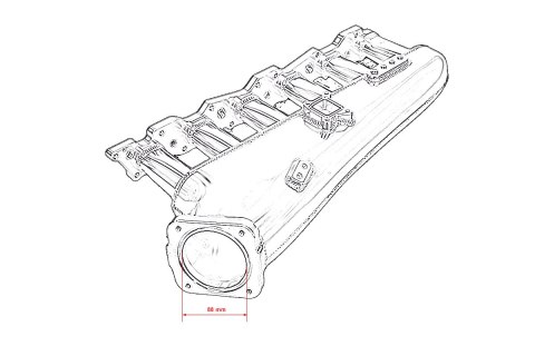 Kolektor ssący Nissan RB20 z przepustnicą i listwą paliwową