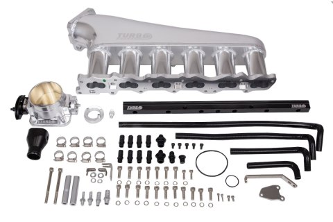 Kolektor ssący Nissan RB25 z przepustnicą i listwą paliwową