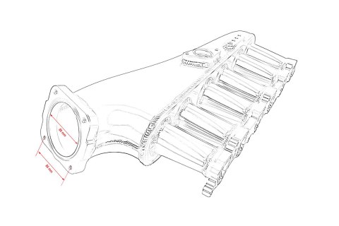 Kolektor ssący Toyota Chaser Supra 1JZ z przepustnicą i listwą paliwową