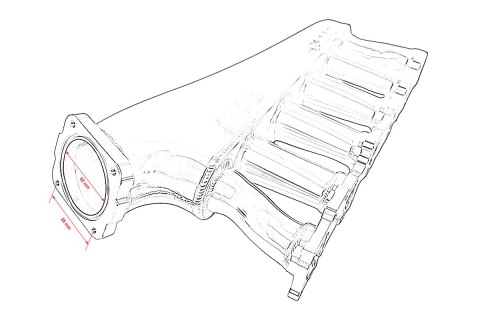 Kolektor ssący Toyota Lexus 1FZ z przepustnicą i listwą paliwową