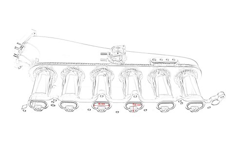 Kolektor ssący Toyota Lexus 2JZ-GE z przepustnicą i listwą paliwową