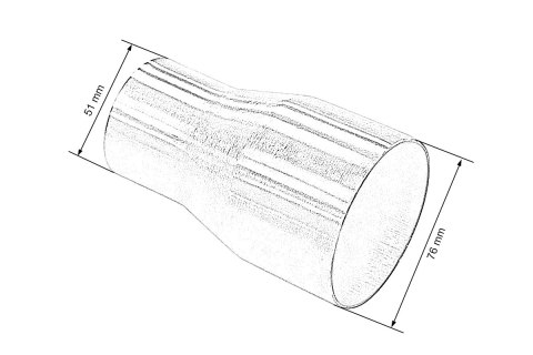 Końcówka-redukcja tłumika 2-3"