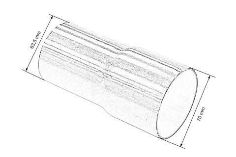 Końcówka-redukcja tłumika 2,5-2,75"