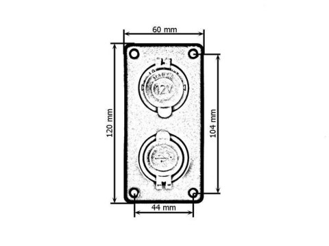 Panel podwójny 1xUSB 3.1A, 1xZ