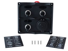 Panel przełączników 12V SPST/ON-OFFx3, 1xGZ, 2B 15A IP68