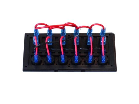 Przełączniki 12/24V IP68 ON-OFFx6, 6xB 3x5A 2x10A 1x15A, LED IP68