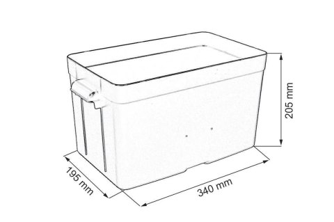 Skrzynka obudowa akumulatora z akcesoriami 340x195x205