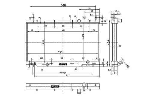 Sportowa Chłodnica Wody TurboWorks Honda Civic 2001-2005