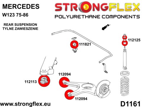 Tuleja amortyzatora tylnego - Mercedes W123 (76-86)