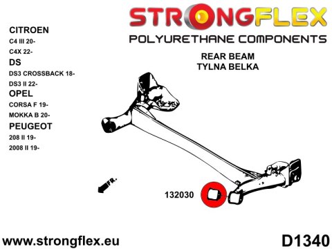 Tuleja belki tylnej SPORT - Peugeot 2008