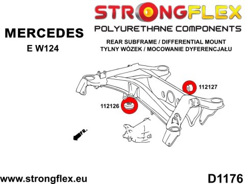 Tuleja tylnego dyferencjału - tylna SPORT - Mercedes Klasa E