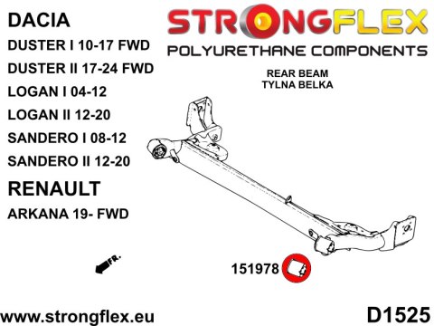 Tuleja tylnej belki - Dacia Logan