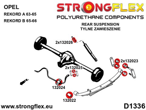 Tuleja mocowania amortyzatora tylnego SPORT - Opel / Vauxhall Rekord