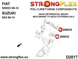 Tuleja mocowania tylnego dyferencjału SPORT - Fiat Sedici (06-14)