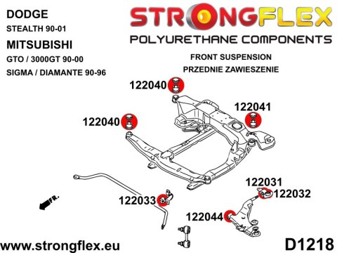 Tuleja przedniego wózka - przednia / tylna SPORT - Dodge Stealth (90-01)