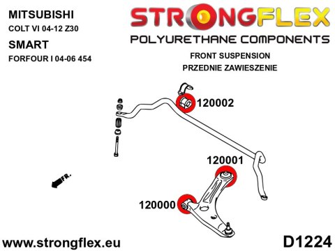 Tuleja wahacza przedniego - przednia SPORT - Mitsubishi Colt