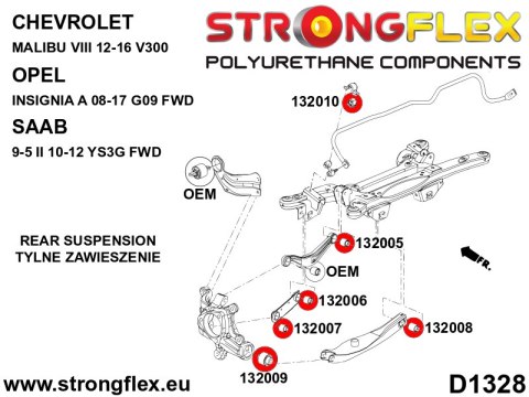 Tuleja wahacza tylnego górnego - wewnętrzna SPORT - Chevrolet Malibu VIII (12-16) V300