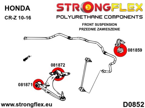 Zestaw przedniego zawieszenia i tylnej belki - Honda CR-Z (10-16)