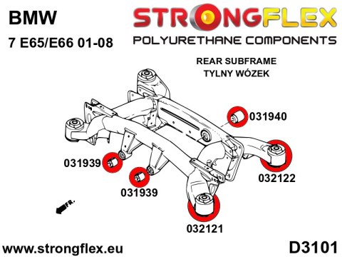Zestaw tulei tylnego wózka SPORT - BMW Seria 7