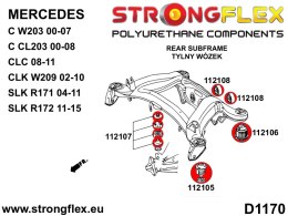 Zestaw tulei tylnego wózka SPORT - Mercedes CLK
