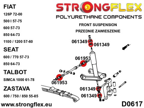 Kompletny zestaw zawieszenia - Fiat 126P (72-00)