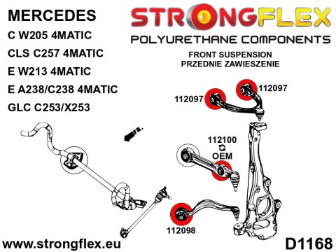 Tuleja amortyzatora przedniego SPORT - Mercedes GLC
