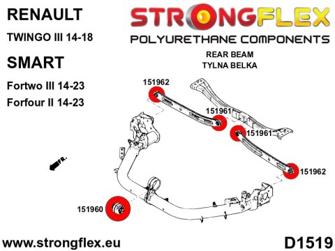 Tuleja belki tylnej SPORT - Renault Twingo