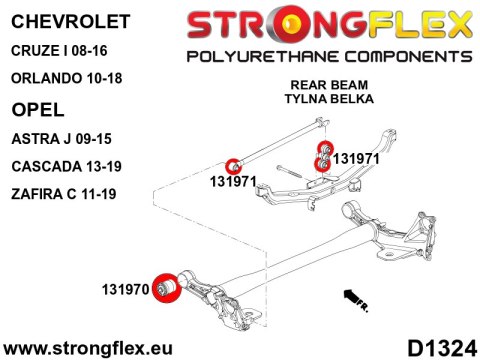 Tuleja tylnego drążka Watt-a SPORT - Opel / Vauxhall Astra