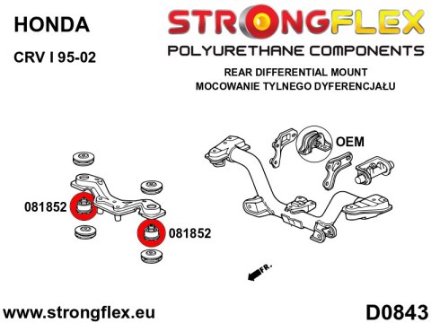 Tuleja tylnego dyferencjału - przednia SPORT - Honda CR-V