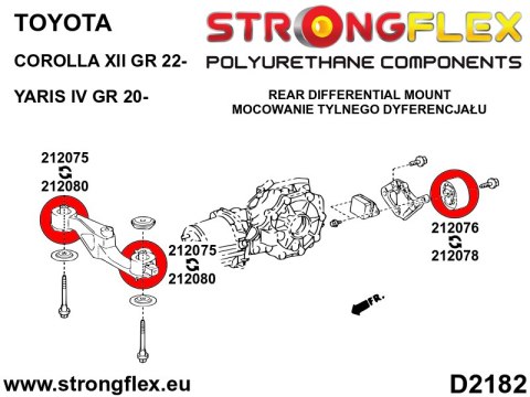 Tuleja tylnego dyferencjału - przednia - Toyota Yaris