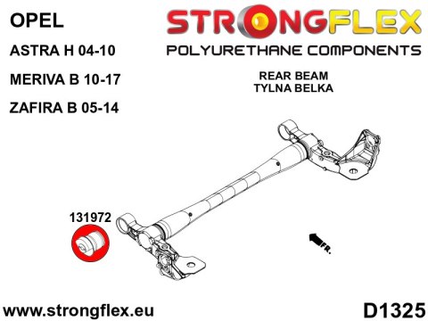 Tuleja tylnej belki - Opel / Vauxhall Astra