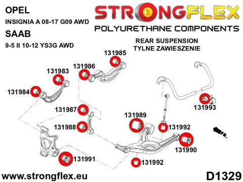 Tuleja tylnej zwrotnicy SPORT - Opel / Vauxhall Insignia