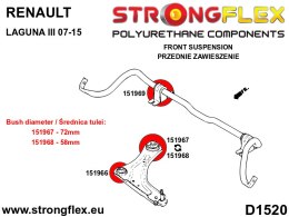 Tuleja wahacza przedniego - tylna 58mm - Renault Laguna