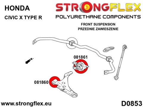 Tuleja wahacza przedniego - tylna - Honda Civic