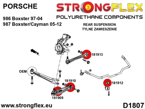 Tuleja wahacza - wewnętrzna SPORT - Porsche 911