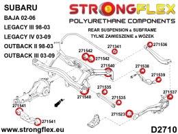 Zestaw tulei tylnego wózka - Subaru Legacy/Outback