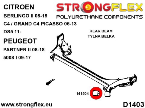 Tuleja belki tylnej - Citroën Berlingo