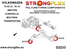 Tuleja mocowania tylnego dyferencjału 4Motion - przednia SPORT - Volkswagen T5 (03-15) Caravelle, Multivan, Transporter